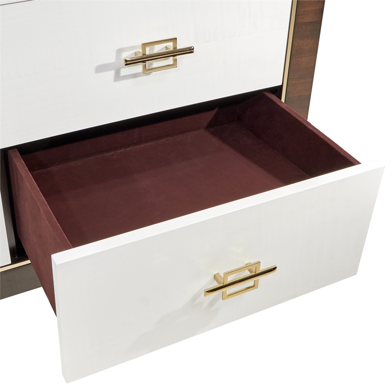 michael amini belmont place 9-drawers bedroom dresser & mirror set in espresso
