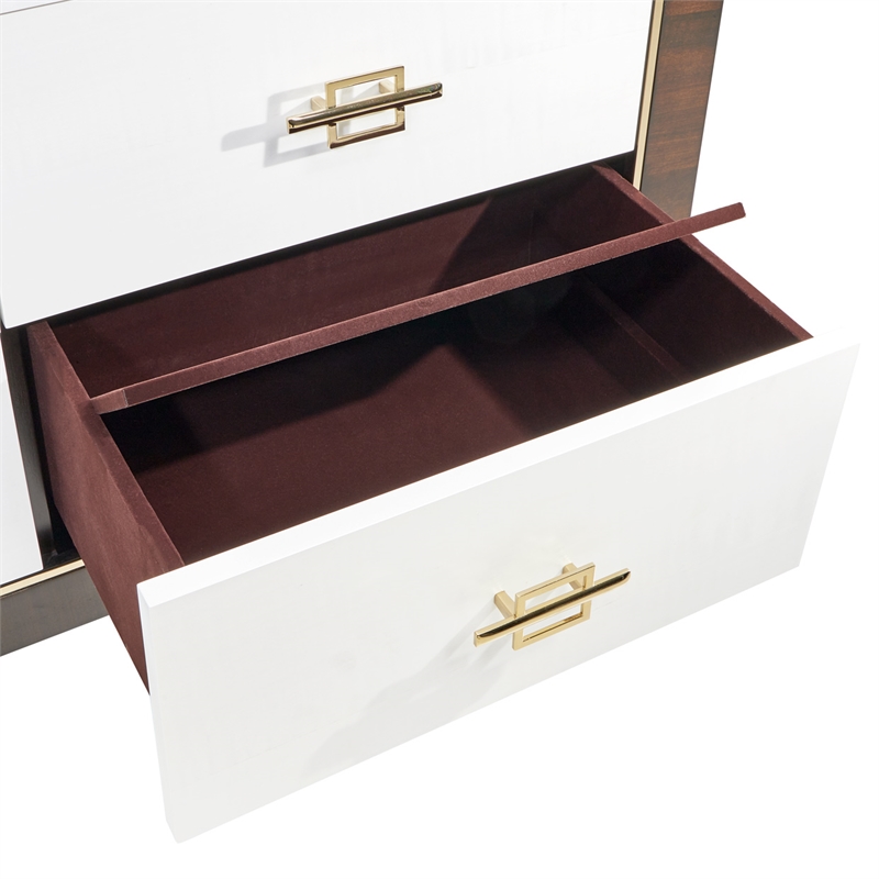 michael amini belmont place 9-drawers bedroom dresser & mirror set in espresso