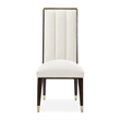 Michael Amini Belmont Place Dining Side Chair in Cream/Espresso (Set of 2)
