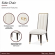 Michael Amini Belmont Place Dining Side Chair in Cream/Espresso (Set of 2)