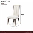 Michael Amini Belmont Place Dining Side Chair in Cream/Espresso (Set of 2)