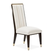 Michael Amini Belmont Place Dining Side Chair in Cream/Espresso (Set of 2)