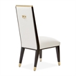 Michael Amini Belmont Place Dining Side Chair in Cream/Espresso (Set of 2)