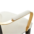 Michael Amini Belmont Place Dining Arm Chair in Cream/Espresso (Set of 2)