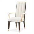 Michael Amini Belmont Place Dining Arm Chair in Cream/Espresso (Set of 2)