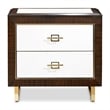 Michael Amini Belmont Place 2-Drawer Contemporary Wood Nightstand in Espresso
