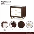 Michael Amini Belmont Place 2-Drawer Contemporary Wood Nightstand in Espresso