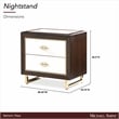 Michael Amini Belmont Place 2-Drawer Contemporary Wood Nightstand in Espresso