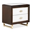 Michael Amini Belmont Place 2-Drawer Contemporary Wood Nightstand in Espresso