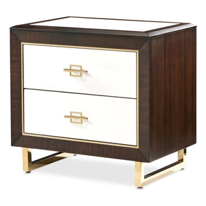 Michael Amini Belmont Place 2-Drawer Contemporary Wood Nightstand in Espresso