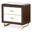 Michael Amini Belmont Place 2-Drawer Contemporary Wood Nightstand in Espresso