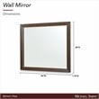 Michael Amini Belmont Place Contemporary Wood Wall Mirror in Espresso