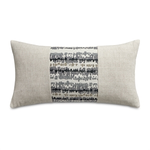 Explorer Antigua 13&quot x 24&quot Pieced Oblong Pillow - Natural/Coal Gray in Set of 2