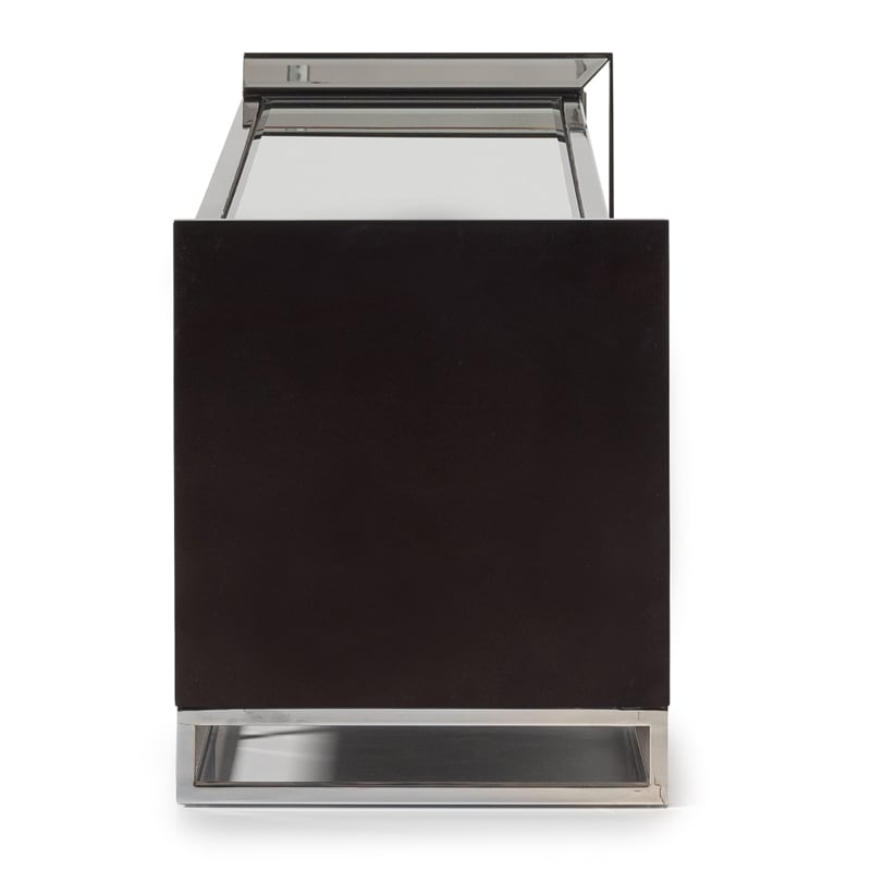 Carmela Media Cabinet - Glossy Charcoal Sand