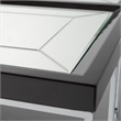 Carmela Cocktail Table - Glossy Charcoal Sand