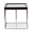 Carmela End Table - Glossy Charcoal Sand