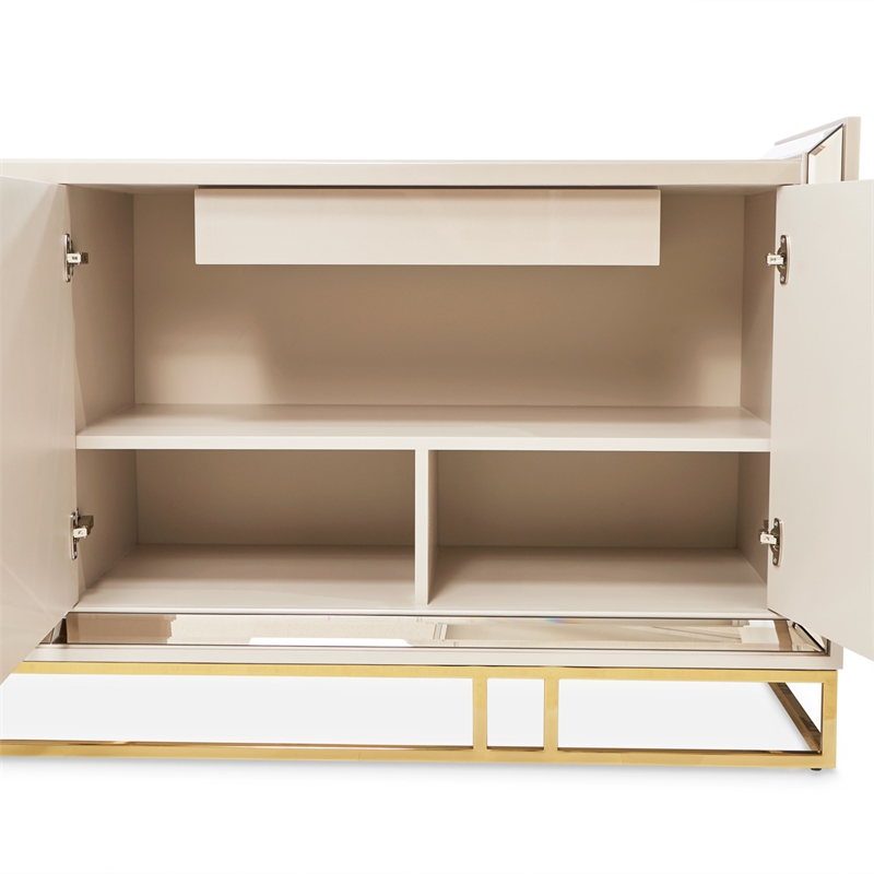 Michael Amini Carmela Console Cabinet - Shimmering Ivory