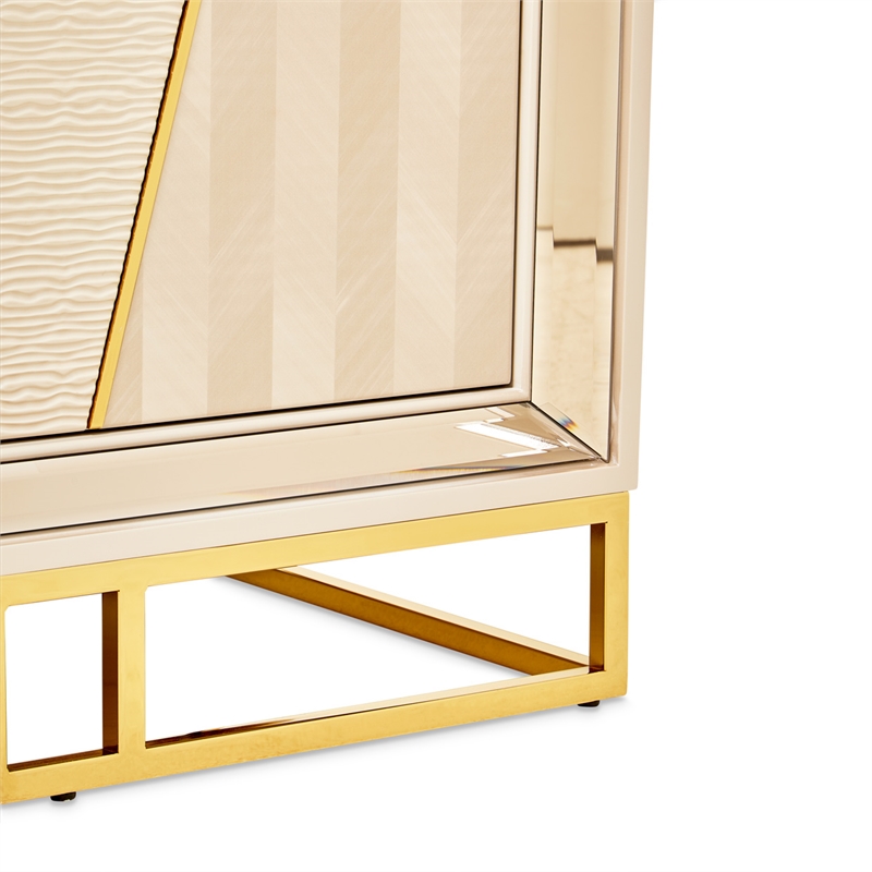 Michael Amini Carmela Console Cabinet - Shimmering Ivory