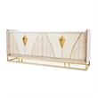 Michael Amini Carmela Console Cabinet - Shimmering Ivory