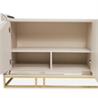 Michael Amini Carmela Console Cabinet - Shimmering Ivory