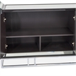 Michael Amini Carmela Console Cabinet - Glossy Charcoal Sand