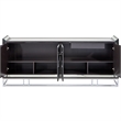 Michael Amini Carmela Console Cabinet - Glossy Charcoal Sand