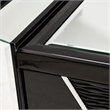 Michael Amini Carmela Console Cabinet - Glossy Charcoal Sand