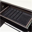 Michael Amini Carmela Console Cabinet - Glossy Charcoal Sand