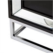 Michael Amini Carmela Console Cabinet - Glossy Charcoal Sand