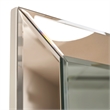 Michael Amini Carmela Chamfer Wall Mirror - Shimmer Ivory