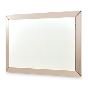 Michael Amini Carmela Chamfer Wall Mirror - Shimmer Ivory