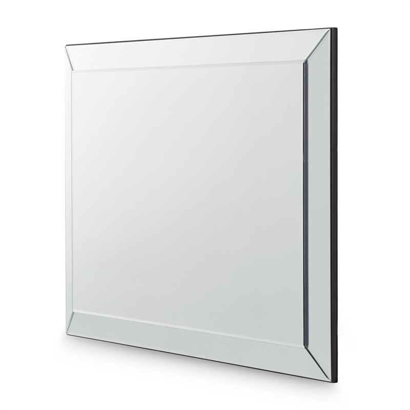 Michael Amini Carmela Wall Mirror - Glossy Charcoal Sand