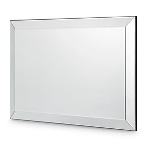 Michael Amini Carmela Wall Mirror - Glossy Charcoal Sand