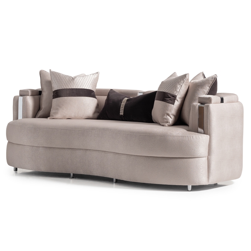 Michael Amini Carmela Sofa - Zinc/Silver