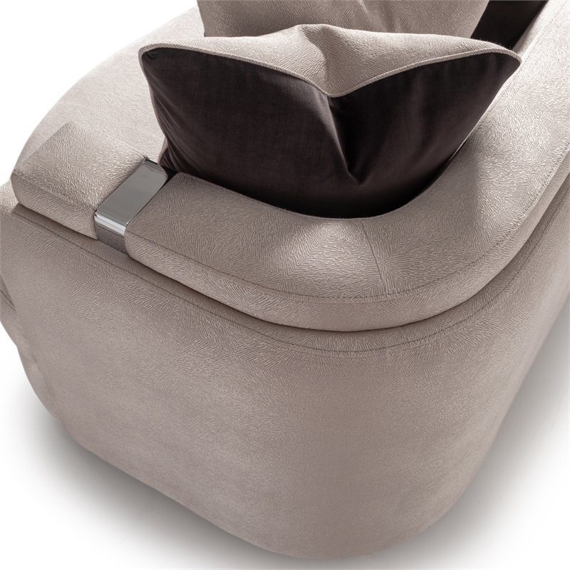 Michael Amini Carmela Sofa - Zinc/Silver