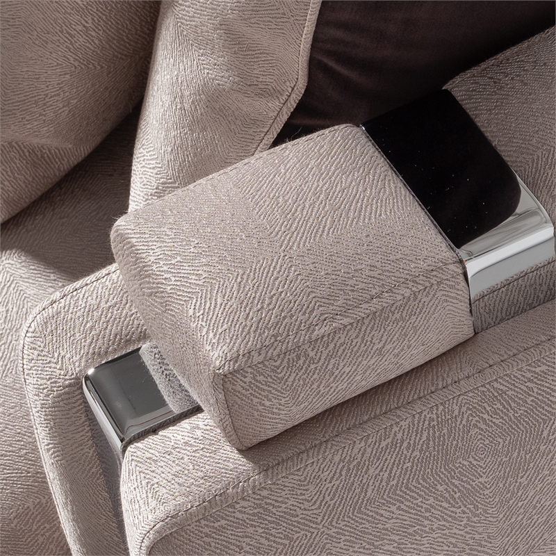 Michael Amini Carmela Sofa - Zinc/Silver