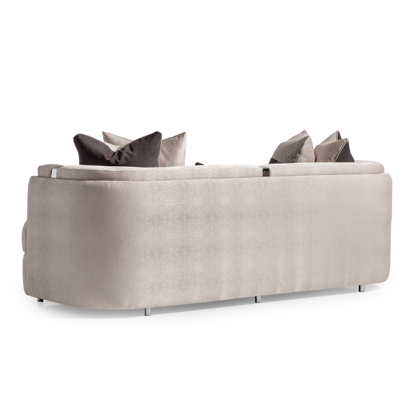Michael Amini Carmela Sofa - Zinc/Silver