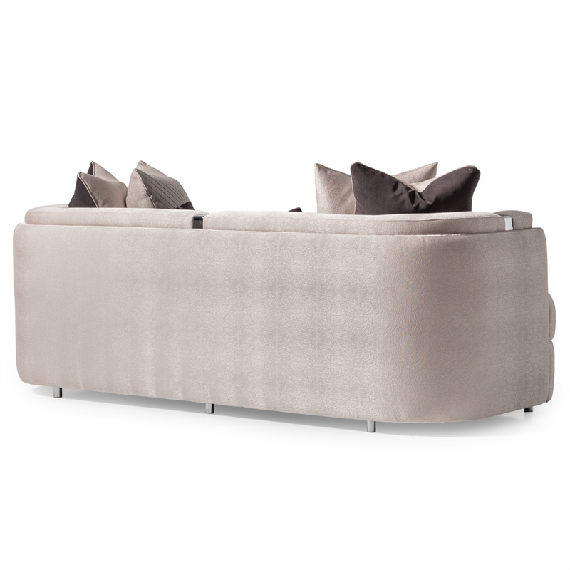 Michael Amini Carmela Sofa - Zinc/Silver