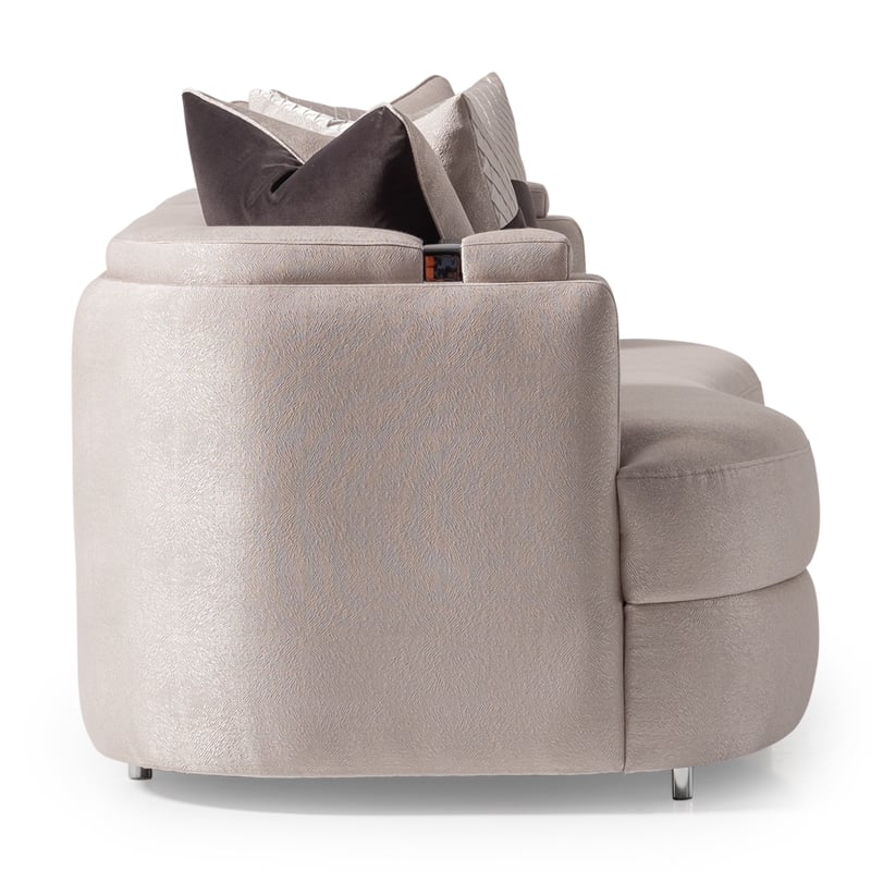 Michael Amini Carmela Sofa - Zinc/Silver