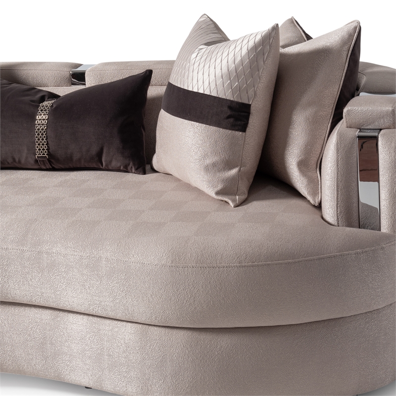 Michael Amini Carmela Sofa - Zinc/Silver