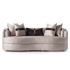 Michael Amini Carmela Sofa - Zinc/Silver