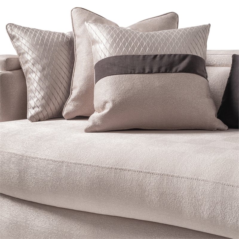 Michael Amini Carmela Mansion Sofa - Zinc/Silver