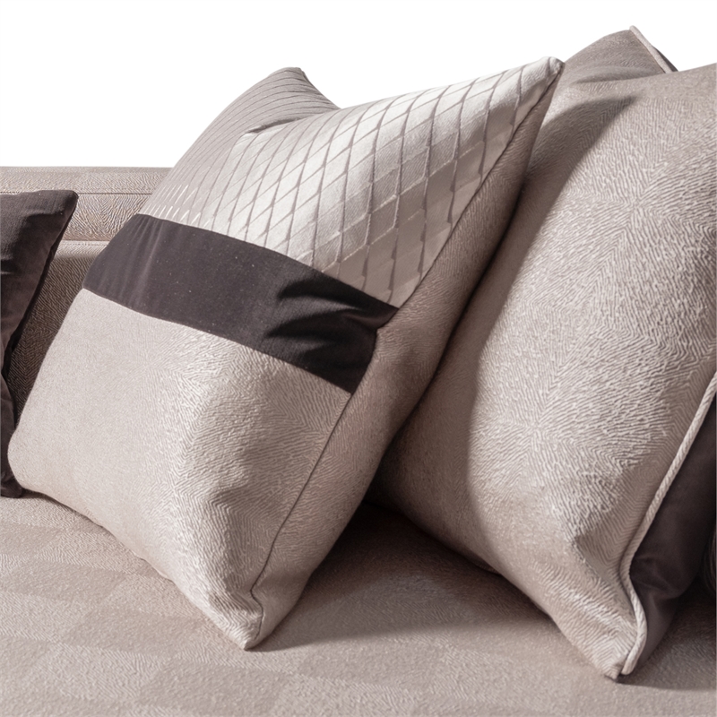 Michael Amini Carmela Mansion Sofa - Zinc/Silver