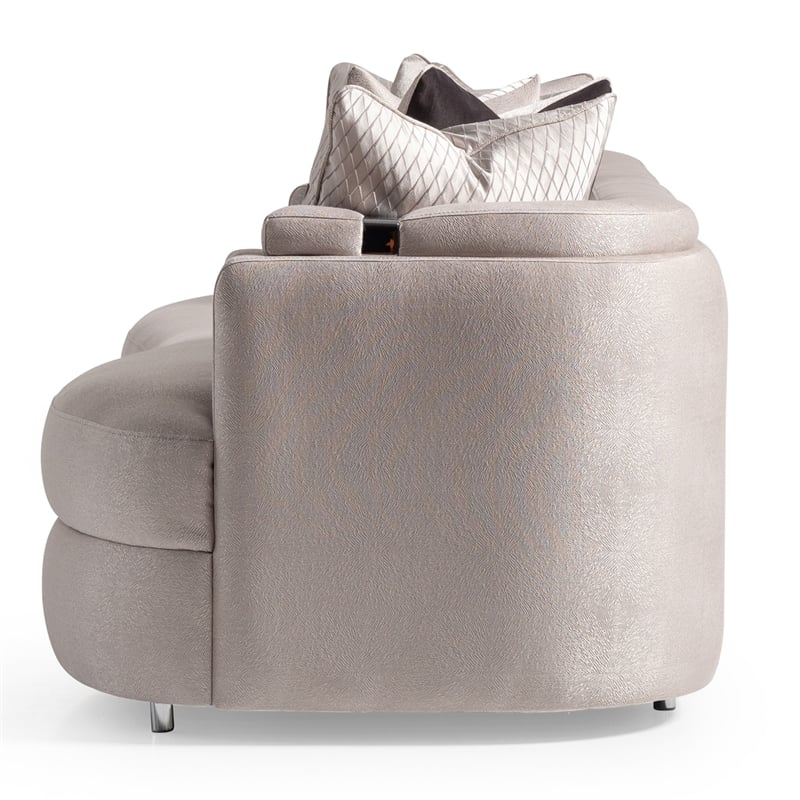 Michael Amini Carmela Mansion Sofa - Zinc/Silver