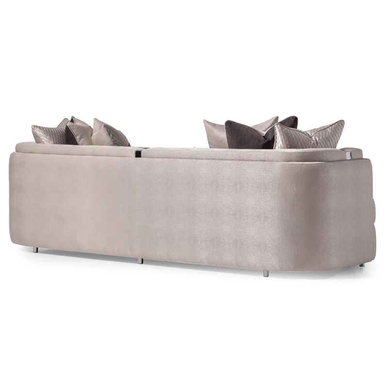 Michael Amini Carmela Mansion Sofa - Zinc/Silver