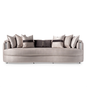 Michael Amini Carmela Mansion Sofa - Zinc/Silver