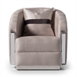 Michael Amini Carmela Accent Chair - Zinc/Silver