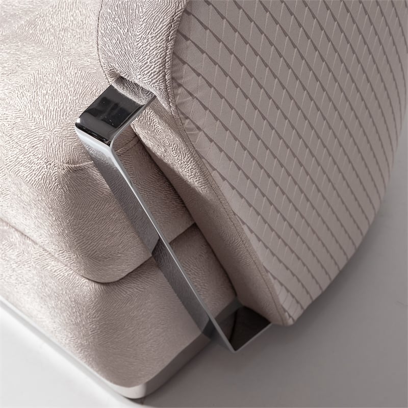 Michael Amini Carmela Accent Chair - Zinc/Silver