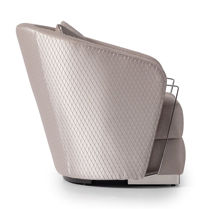 Michael Amini Carmela Accent Chair - Zinc/Silver