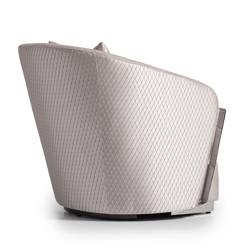 Michael Amini Carmela Accent Chair - Zinc/Silver